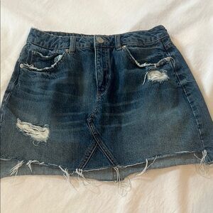 Garage Blue A-Line Mini Skirt Night Out